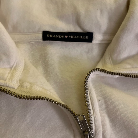 Brandy Melville Cream Half-zip 🎀 - Picture 3 of 3